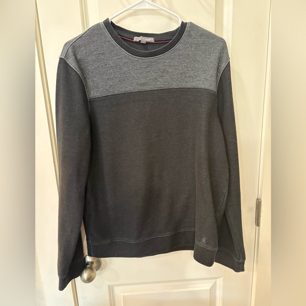 Ike Baher luxury Two-Tone Grey Men's Crewneck Sweater